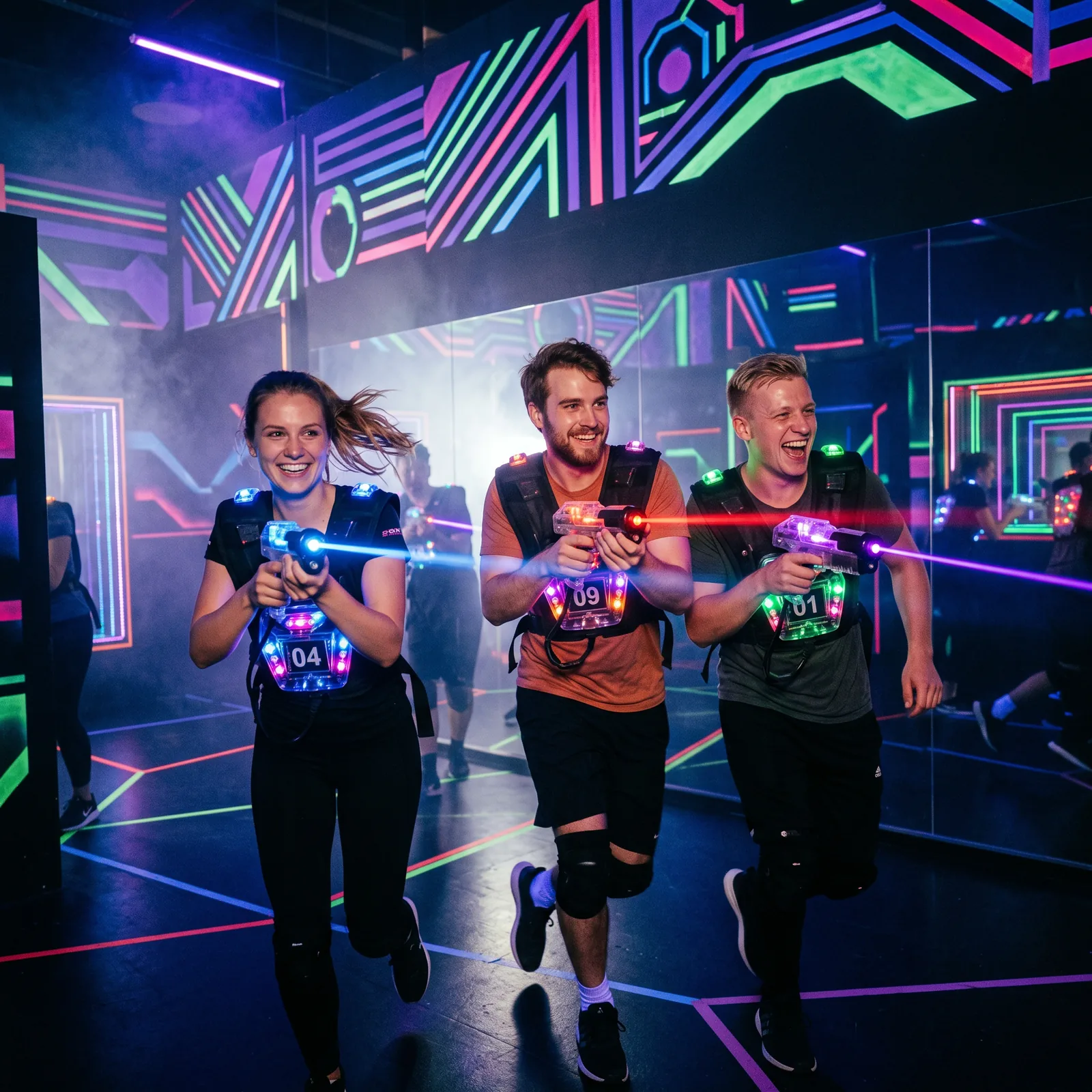 Spieler in der Lasertag Arena